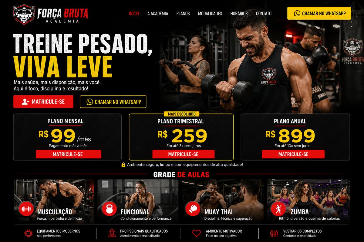 Template Força Bruta para Fitness