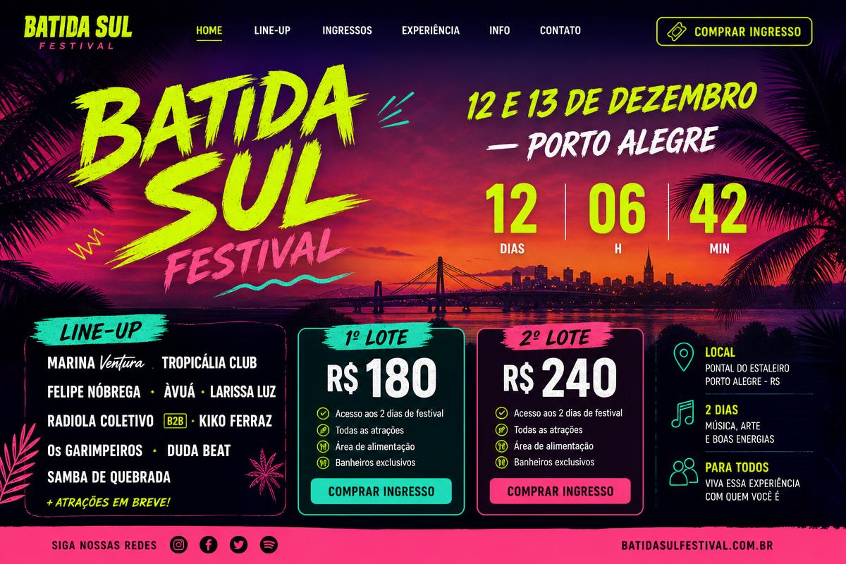 Template Batida Sul para Eventos